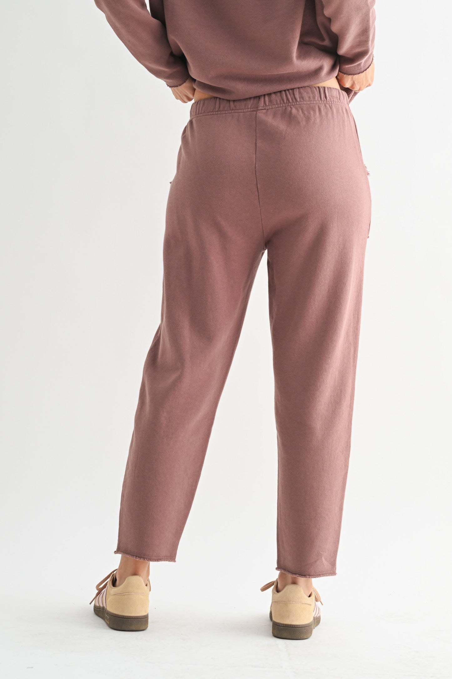 Callie Tapered Lounge Pants, Rose Taupe