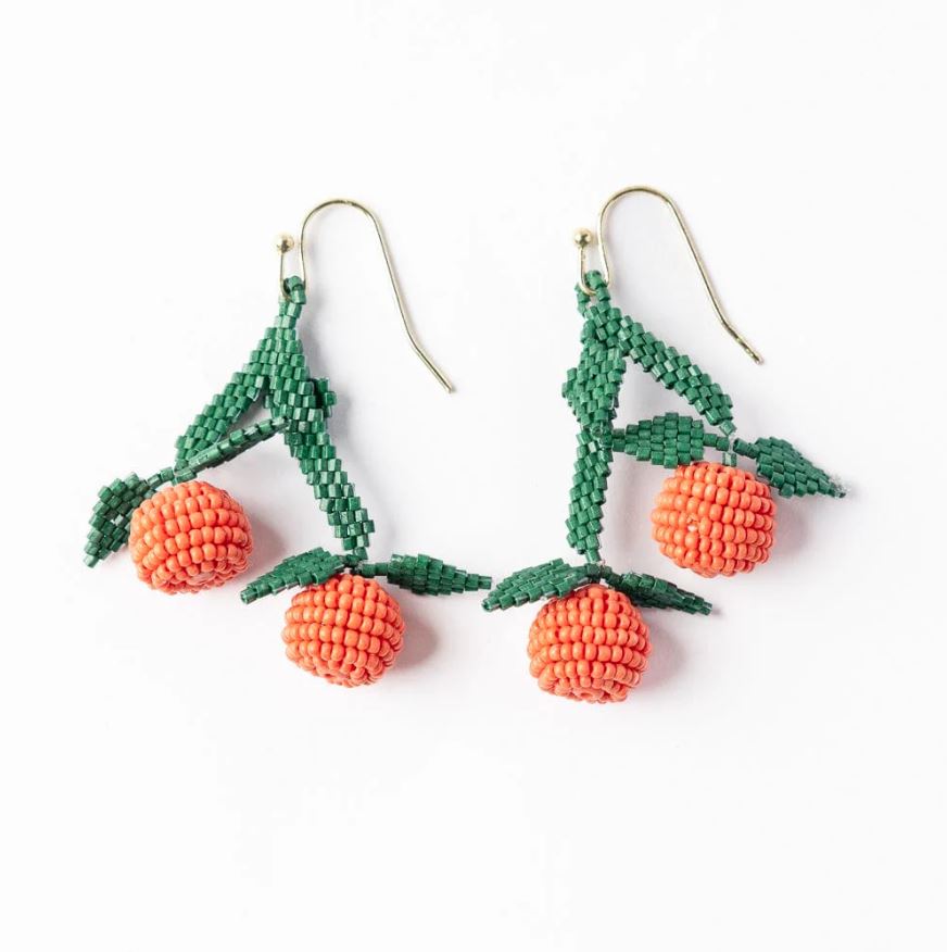 Lottie Clementine Cluster Dangle Luxe Earring, Orange | Ink + Alloy