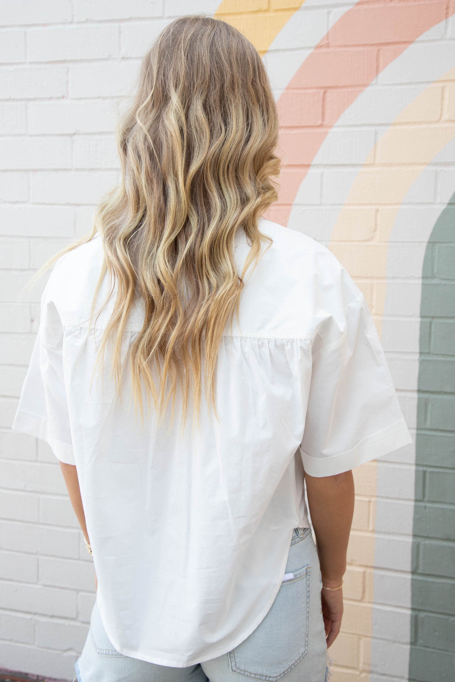 Rebecca Relaxed Popover Top, White | Sanctuary