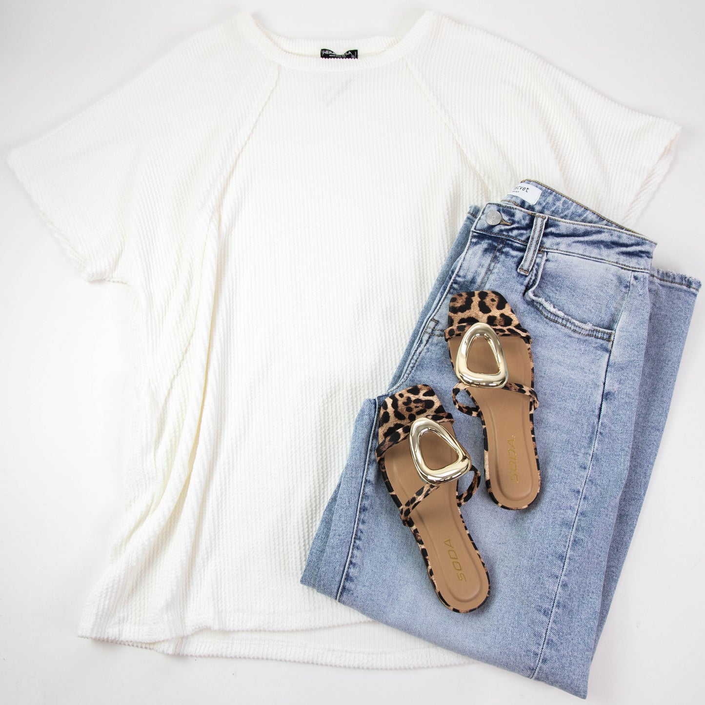Lila Dolman Sleeve Ribbed Top, Ivory | Plus Size
