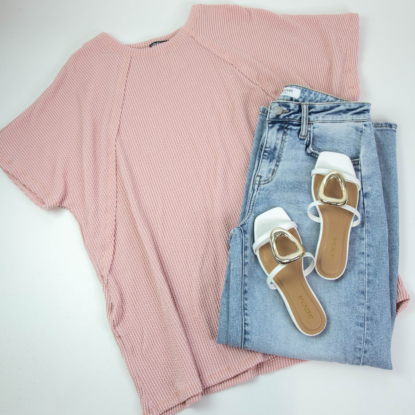 Lila Dolman Sleeve Ribbed Top, Mauve | Extended Sizes