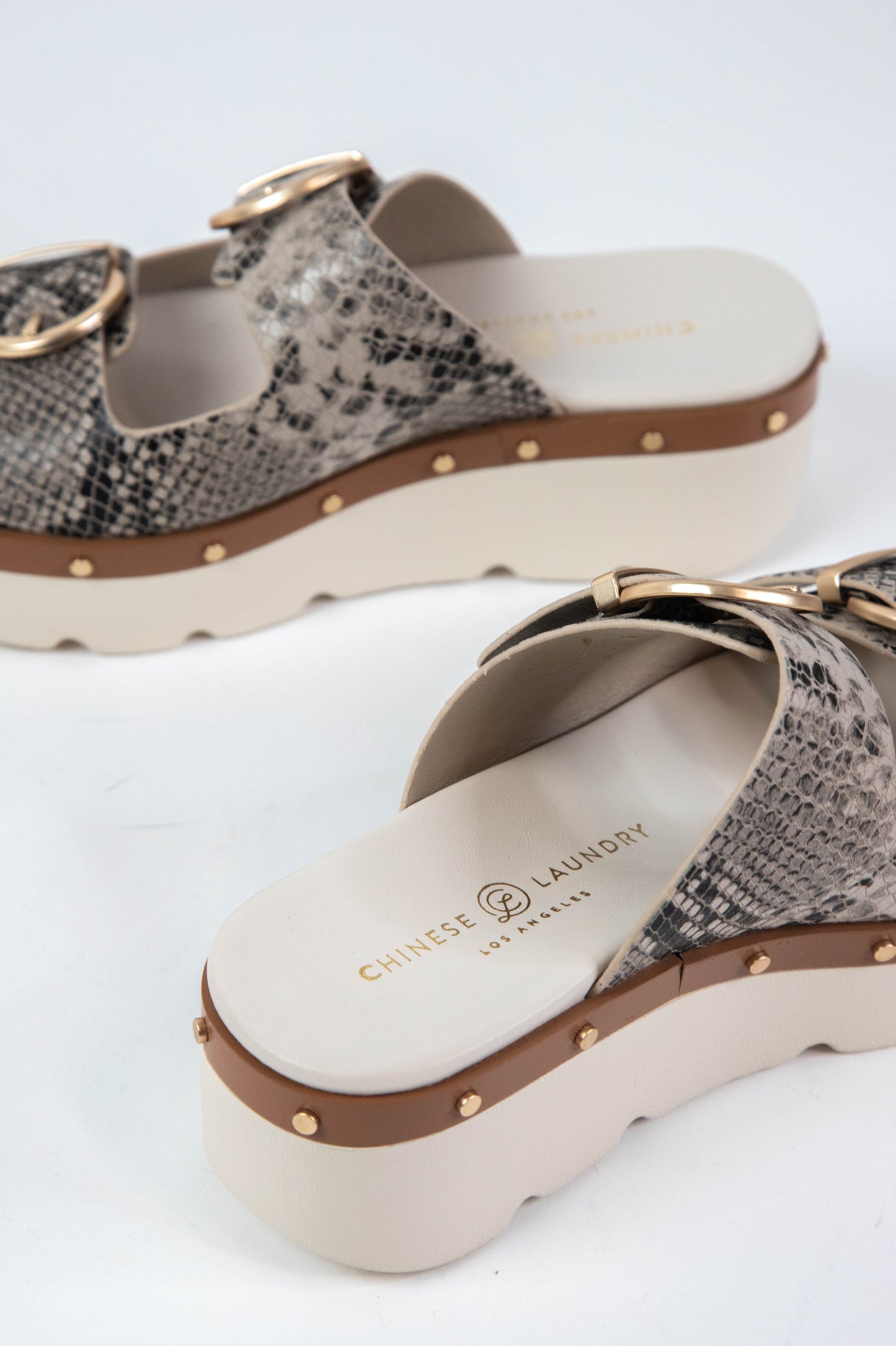 Surfs Up Snake Platform Sandal, Cream Multi | Chinese Laundry