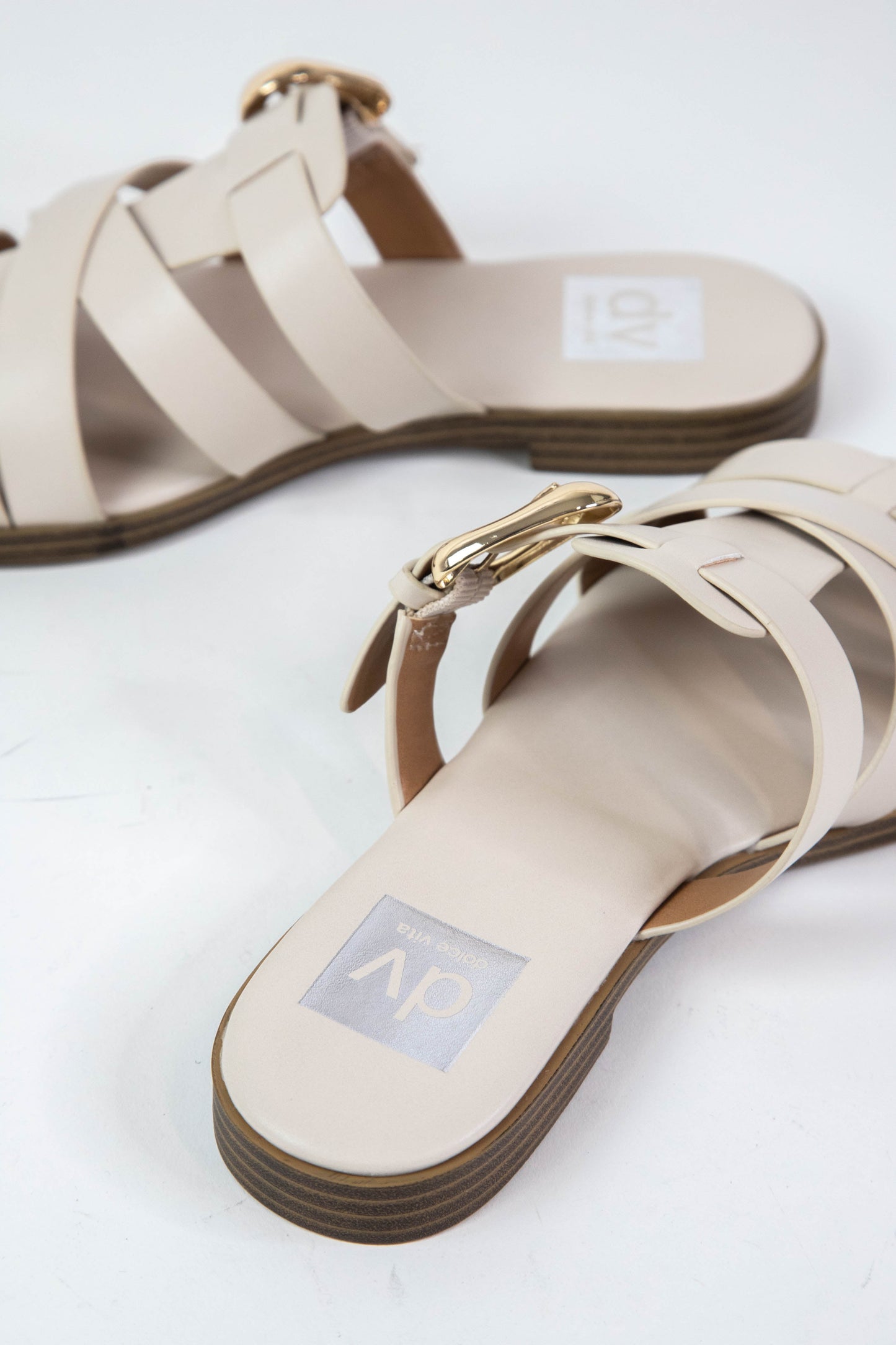 Medina Strappy Slide On Sandal, Ivory | DV By Dolce Vita