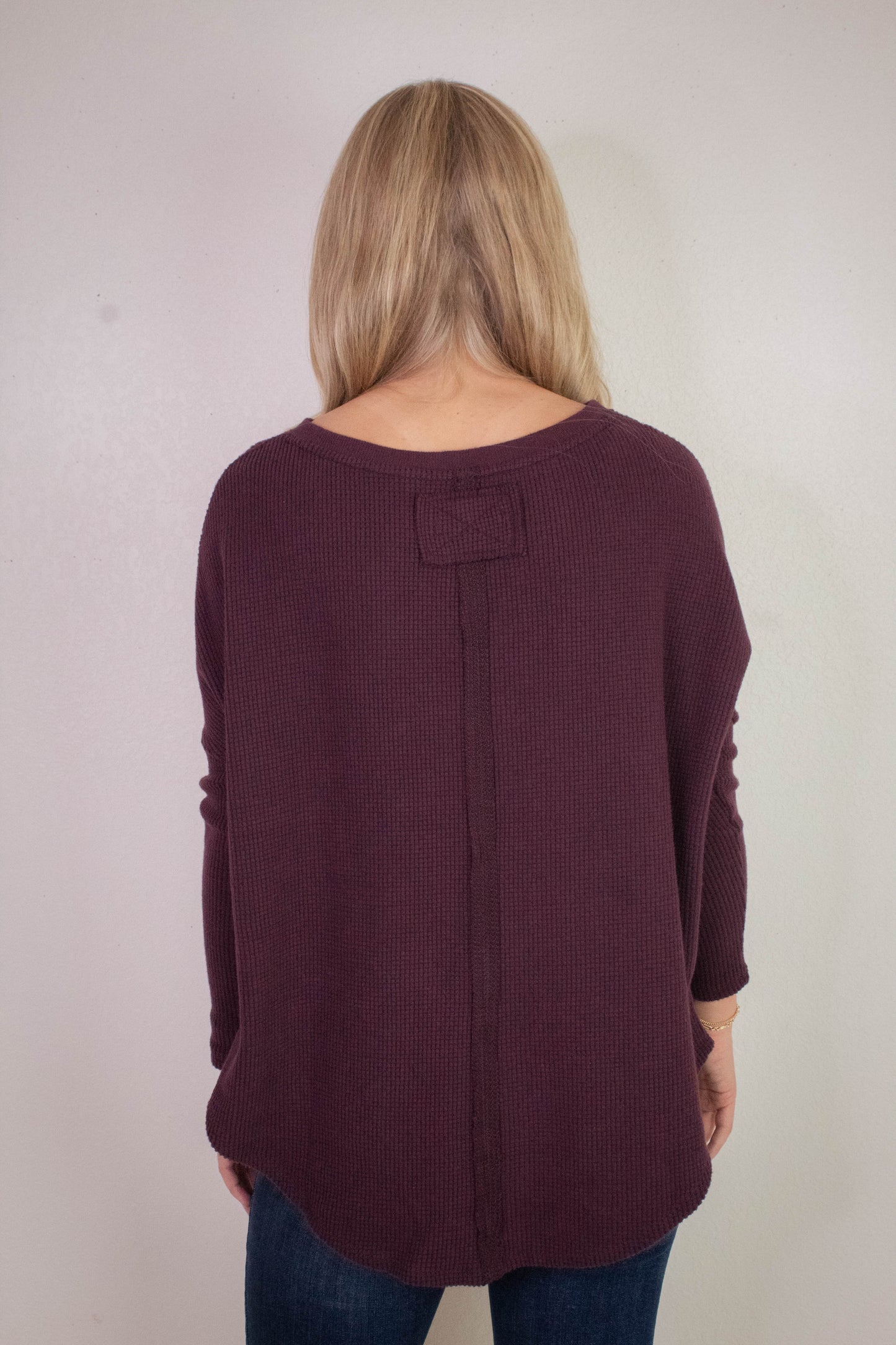 Latte Blues Thermal Solid Top, Chocolate Grape | Free People