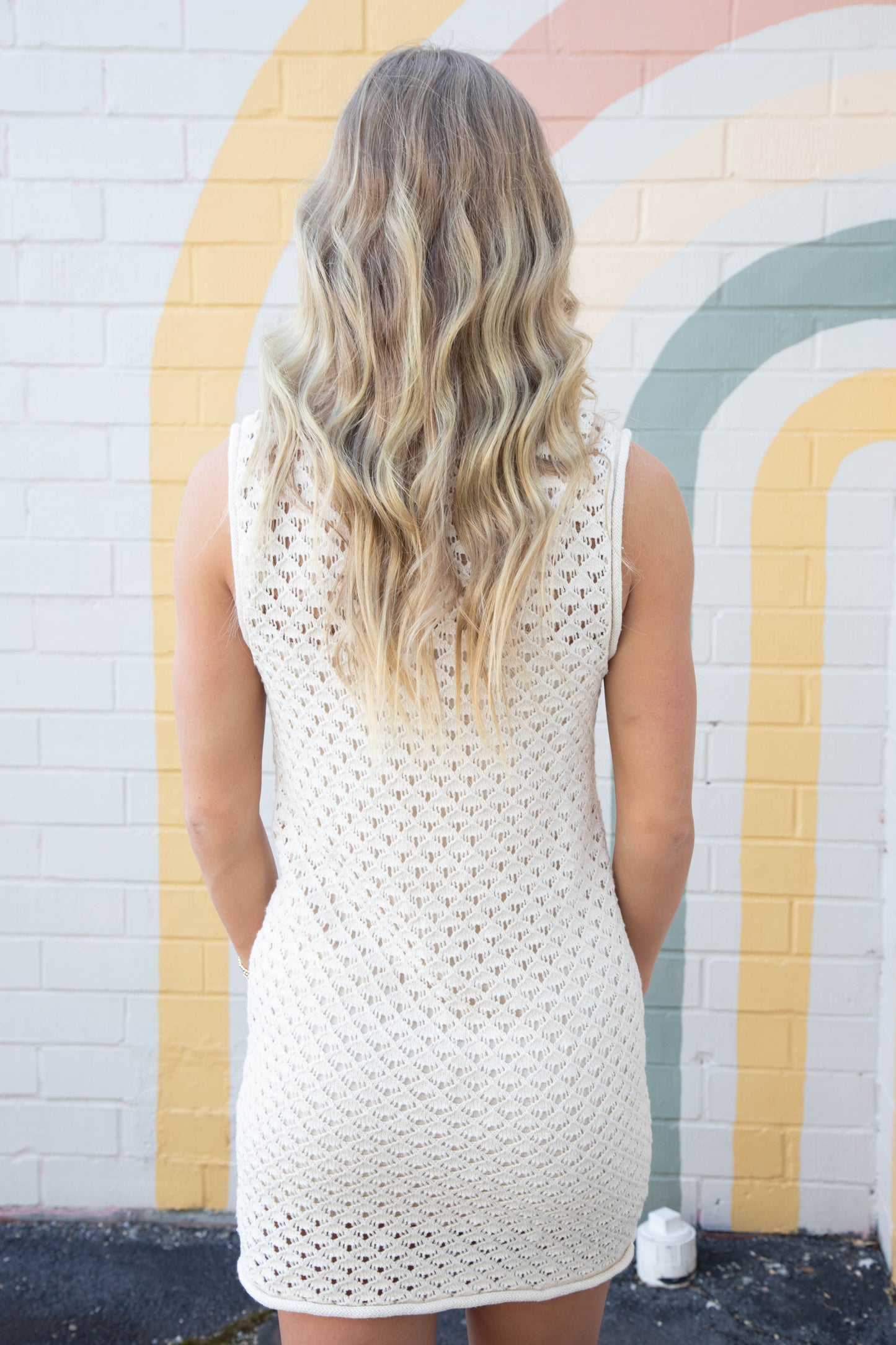 Summer Crochet Knit Shell Dress, Eco Natural | Sanctuary