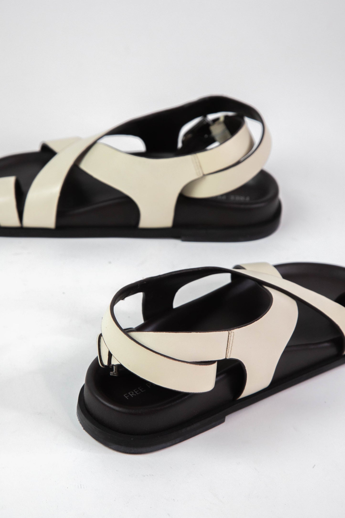 Anya Criss Cross Footbed Sandal, Ecru | Free People