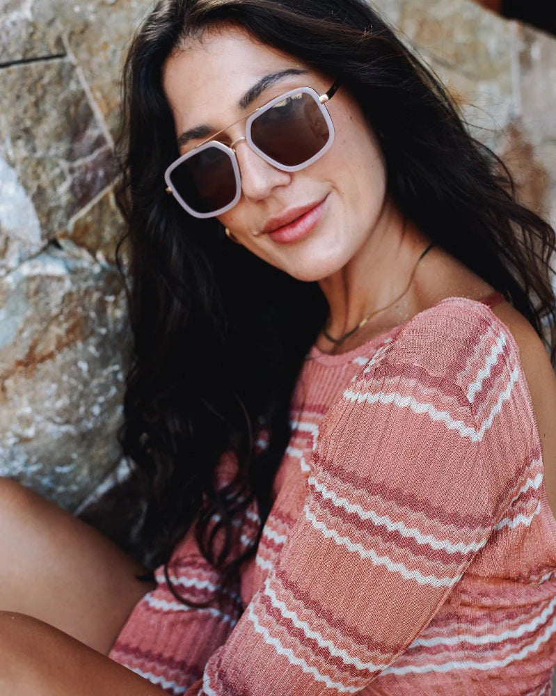 Cruz Polarized Sunglasses, Oatmeal Brown | I-Sea