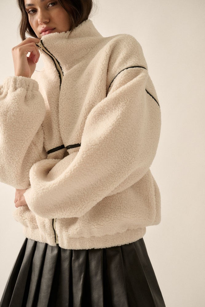  Hannah Sherpa Jacket, Cream