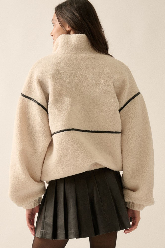  Hannah Sherpa Jacket, Cream