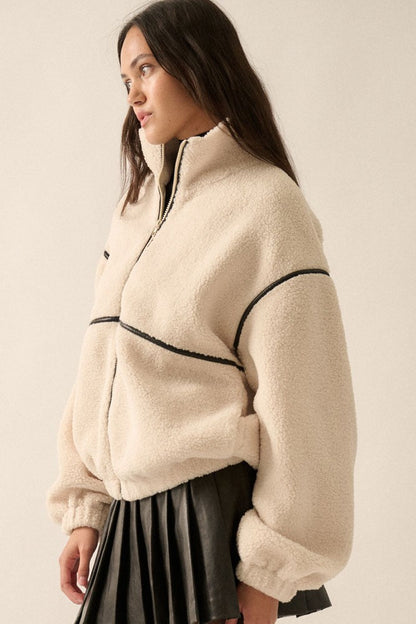  Hannah Sherpa Jacket, Cream