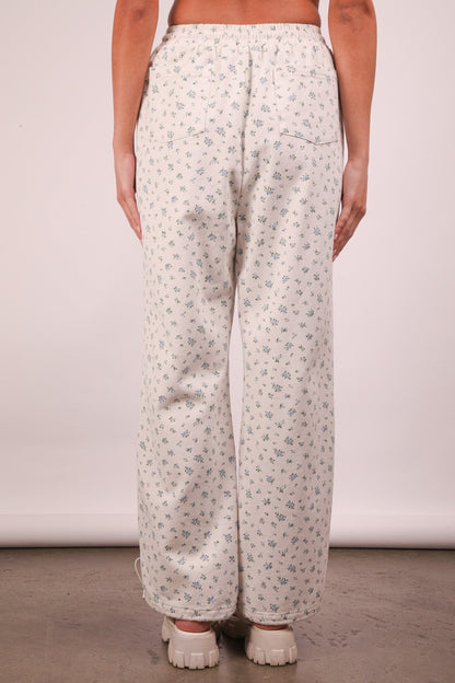  Dakota Floral Cotton Parachute Pants, White