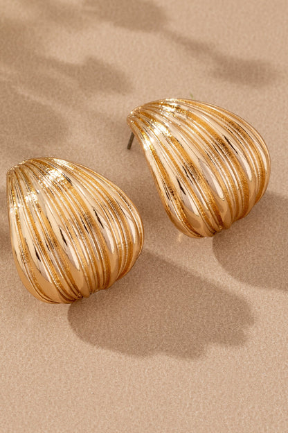  Lorelei Textured Wide Hoop Earring, Gold