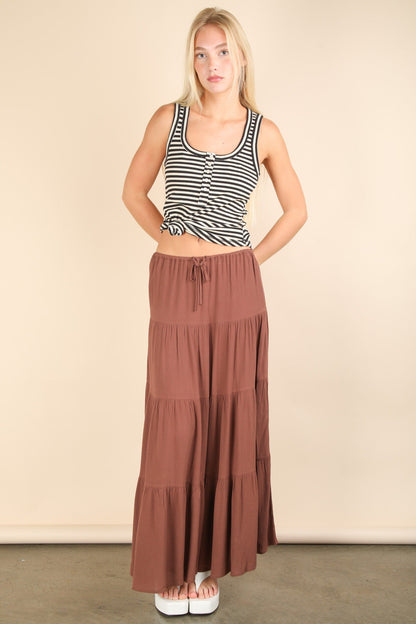  Mikayla Striped Scoop Neck Tank, Black Stripe
