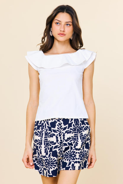  Kara Off The Shoulder Top, White