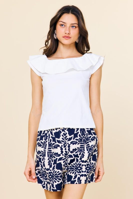  Kara Off The Shoulder Top, White