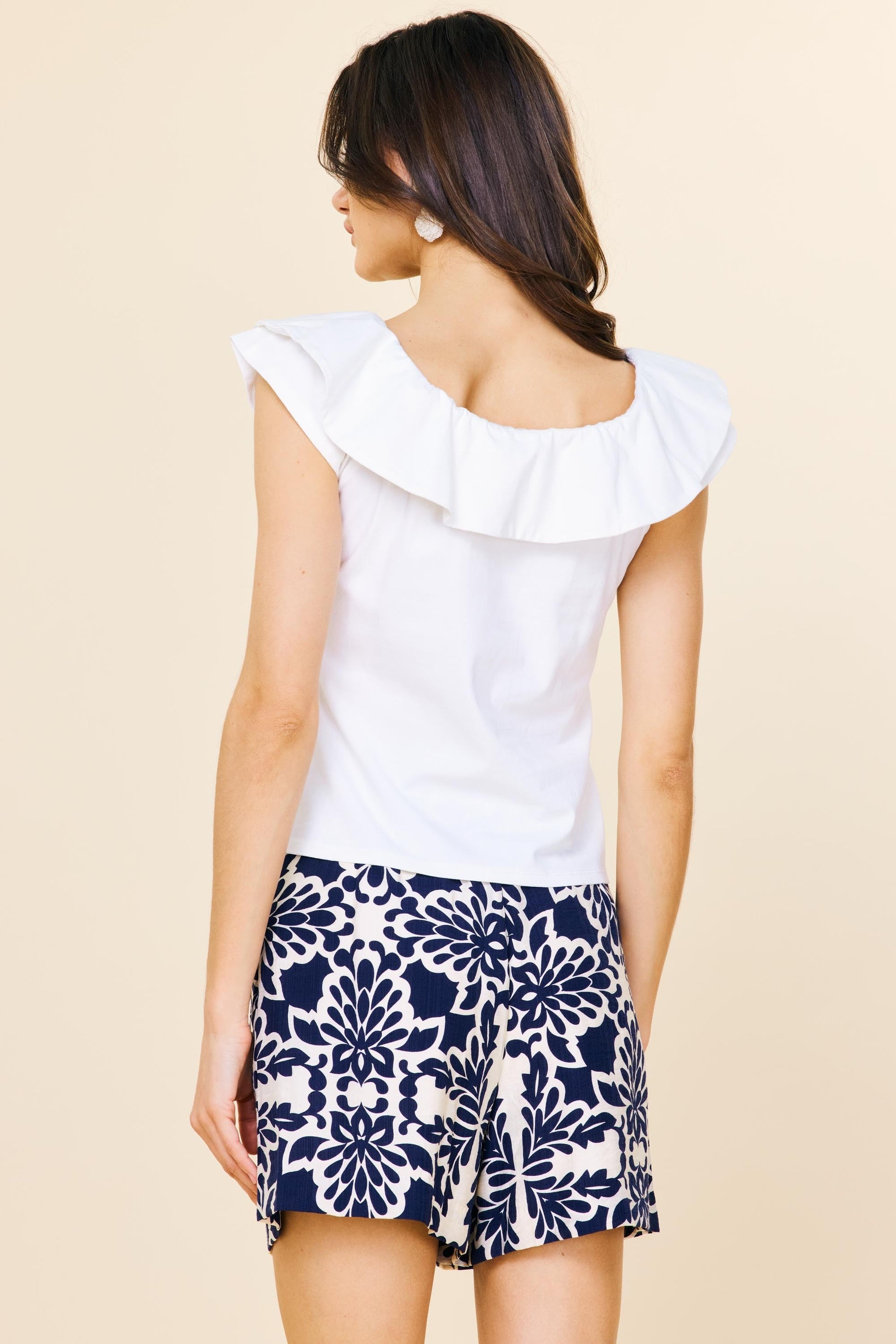  Kara Off The Shoulder Top, White