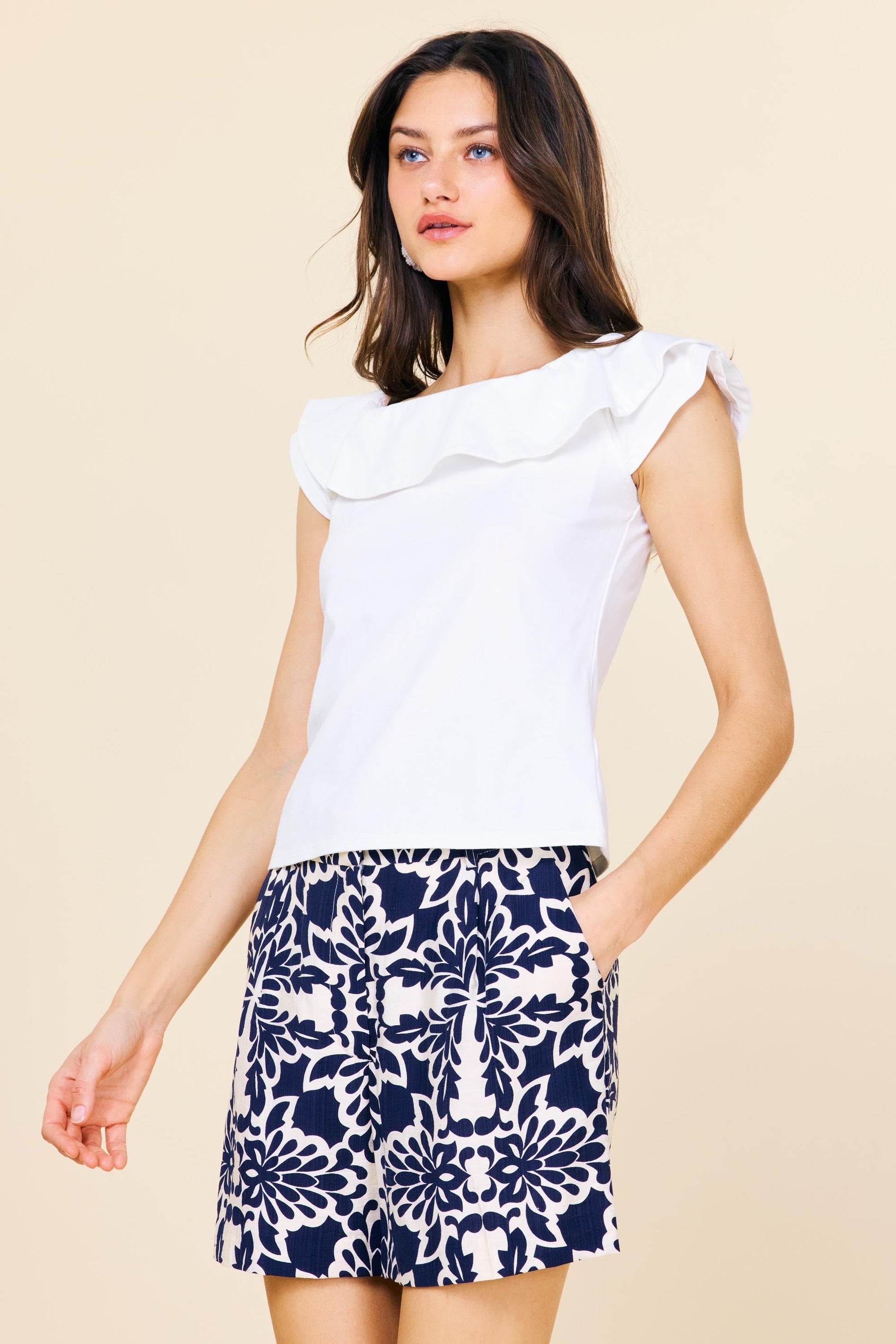 Kara Off The Shoulder Top, White