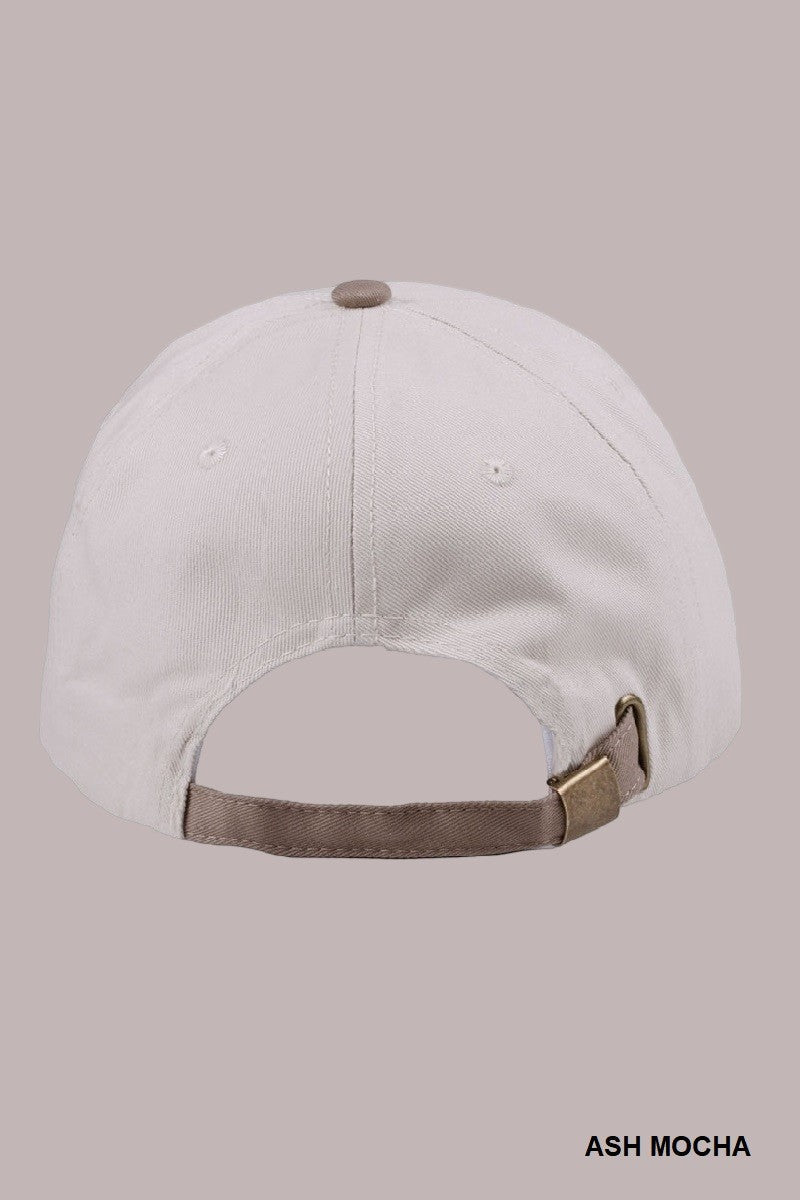  Darlin' Embroidered Two-Tone Cap, Ash Mocha