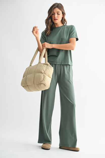  Adalynn Classic Boxy Fit Tee, Silky Pine