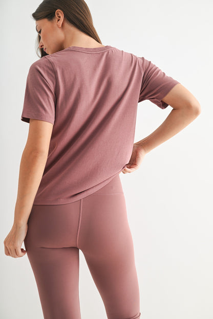  Adalynn Classic Boxy Fit Tee, Rose Taupe