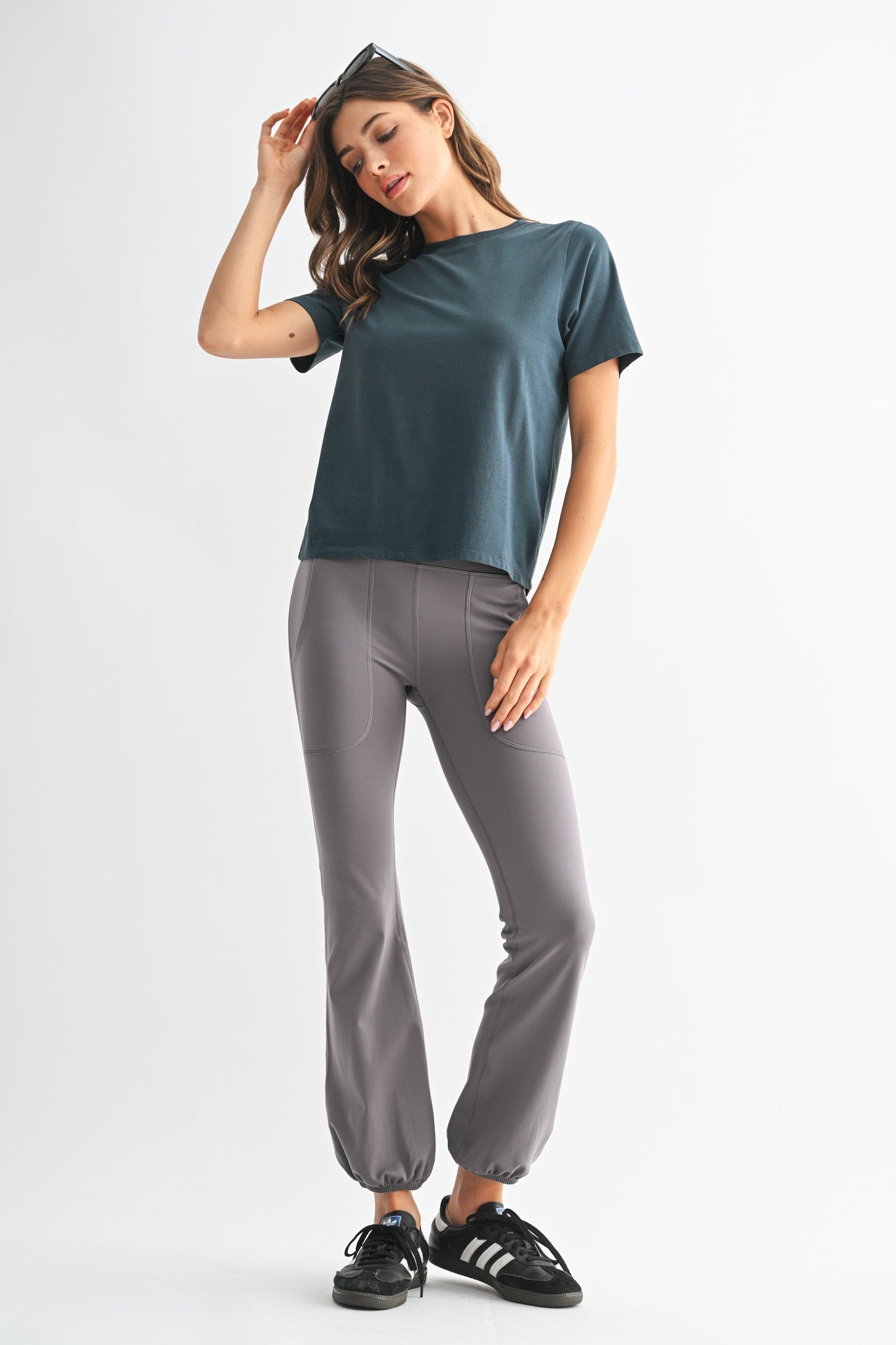  Adalynn Classic Boxy Fit Tee, Midnight Navy