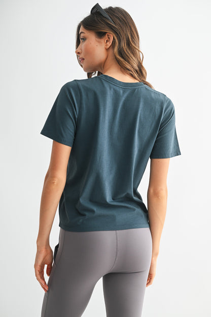  Adalynn Classic Boxy Fit Tee, Midnight Navy