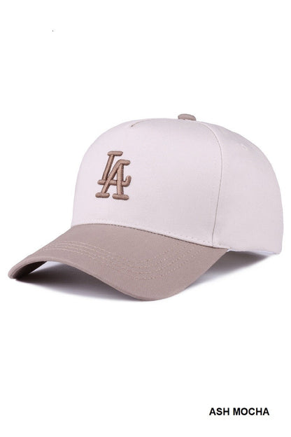 LA Two Tone Canvas Cotton Cap, Ash Mocha