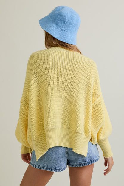  Brynne Pullover Sweater, Light Yellow