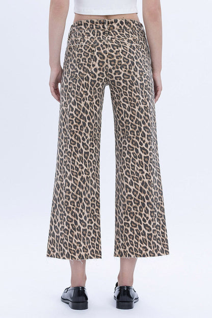  Brielle High Rise Crop Jeans, Animal Print