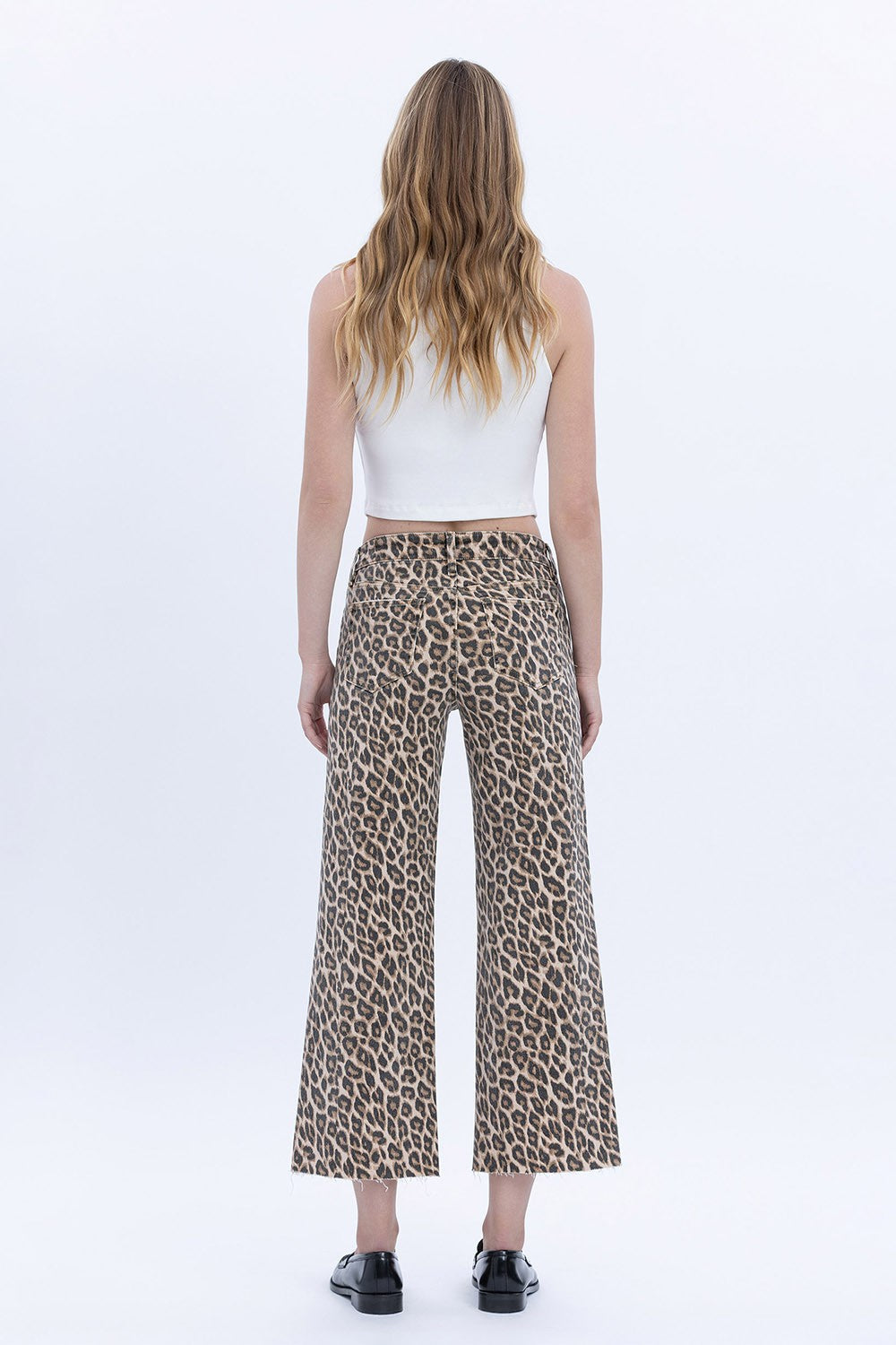  Brielle High Rise Crop Jeans, Animal Print