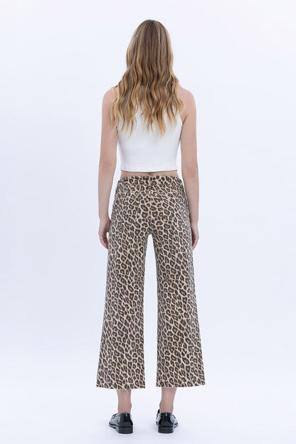  Brielle High Rise Crop Jeans, Animal Print
