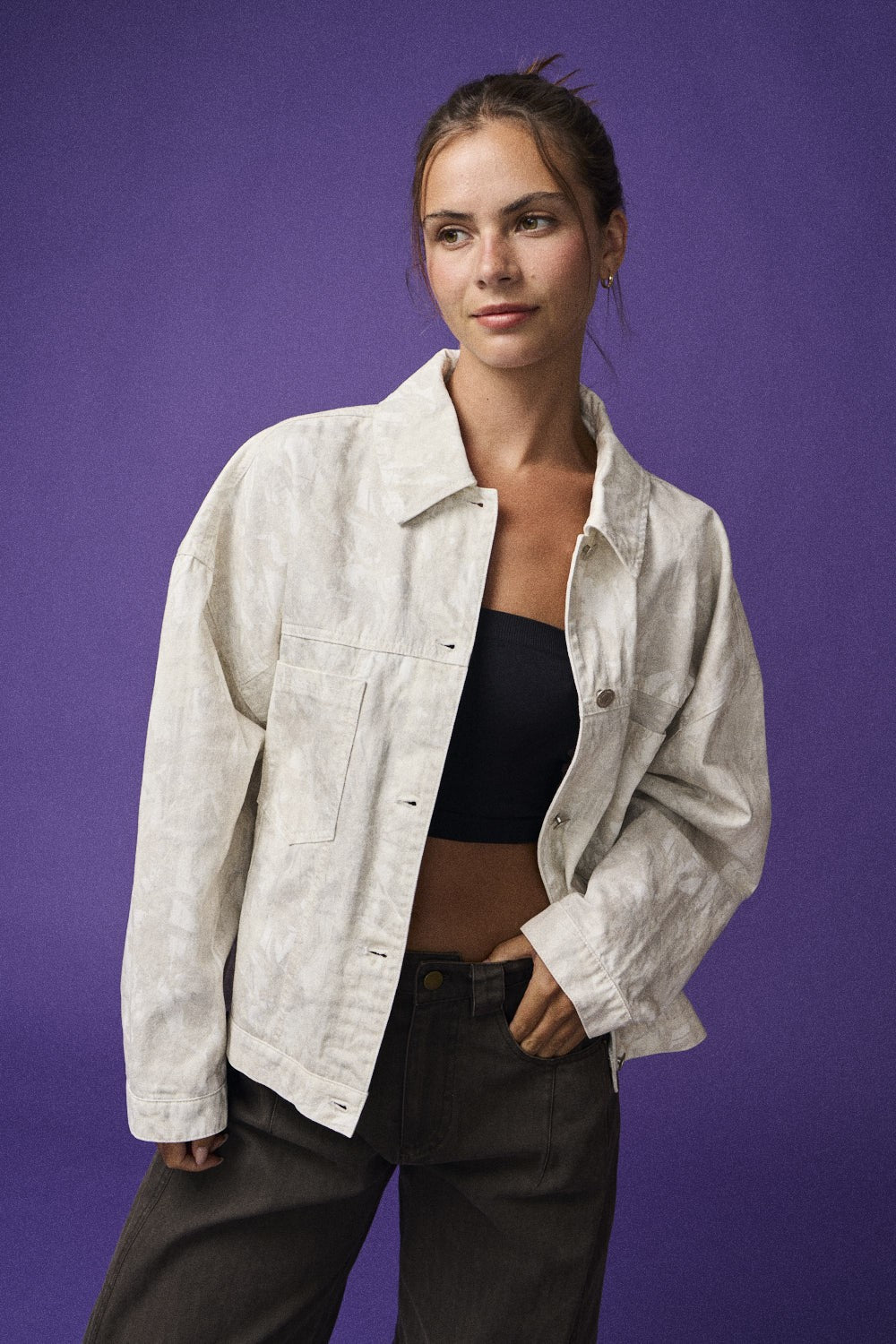  Natalie Nature Print Jacket, Camo