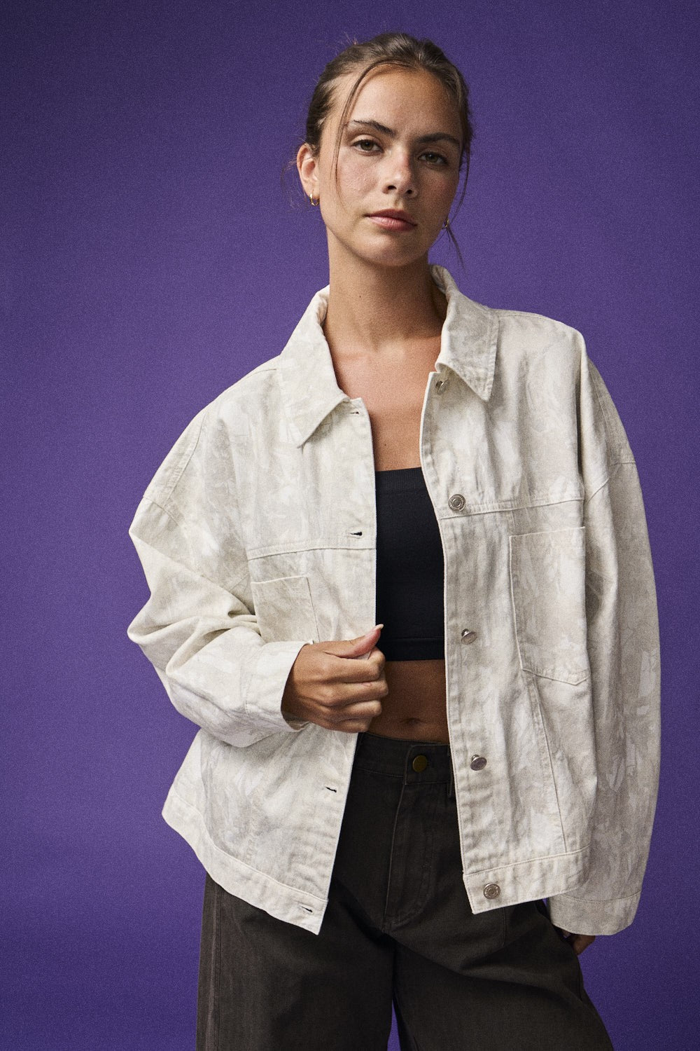  Natalie Nature Print Jacket, Camo