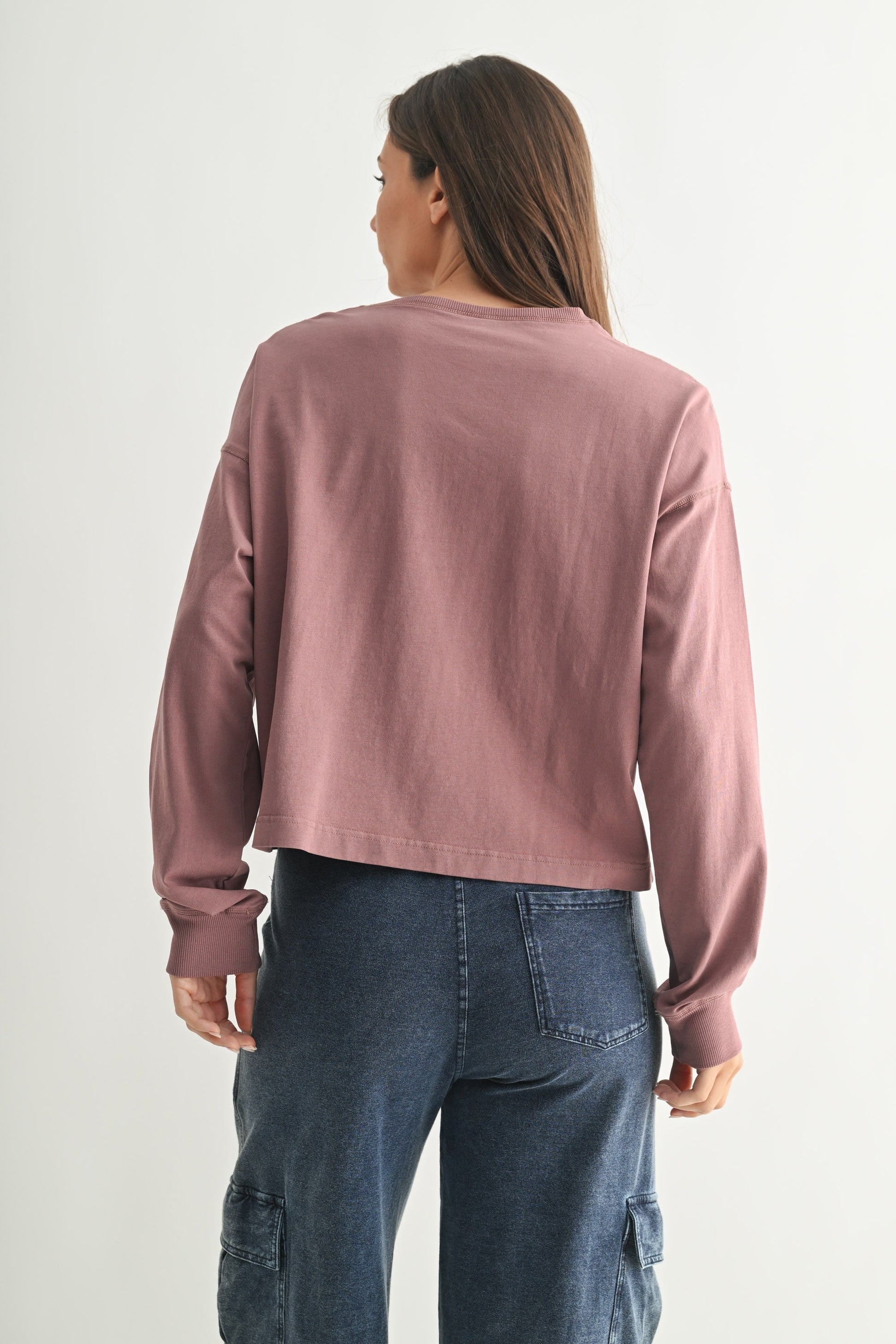  Melanie Notch Neck Top, Rose Taupe
