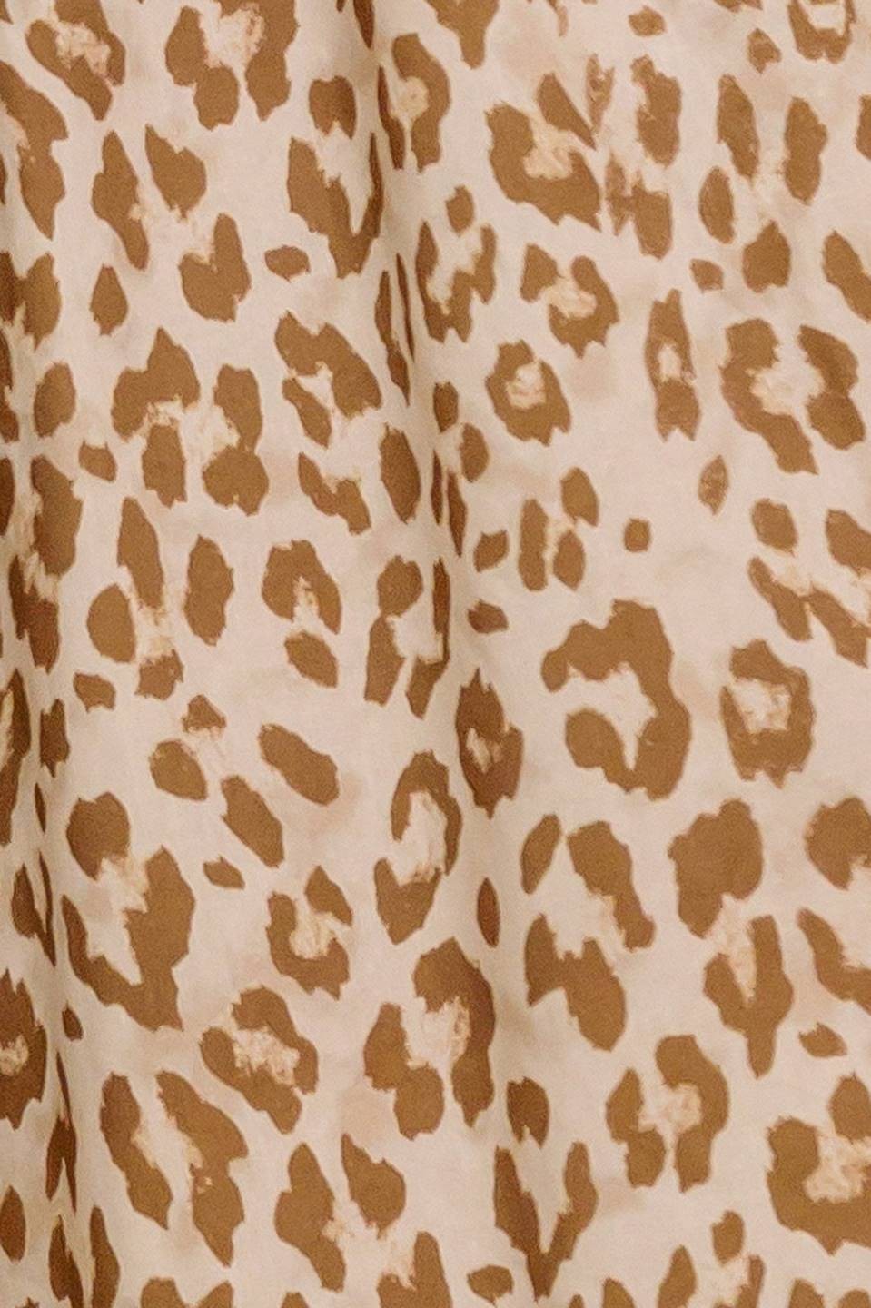  Claire Leopard Print Midi Dress, Taupe