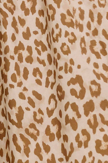  Claire Leopard Print Midi Dress, Taupe