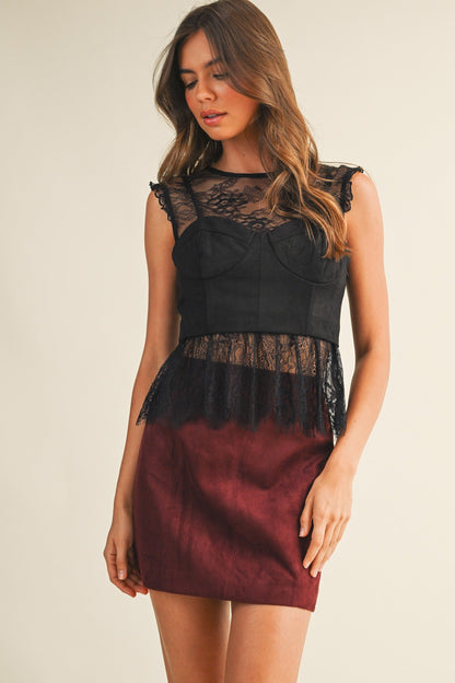  Gia Corset Top, Black