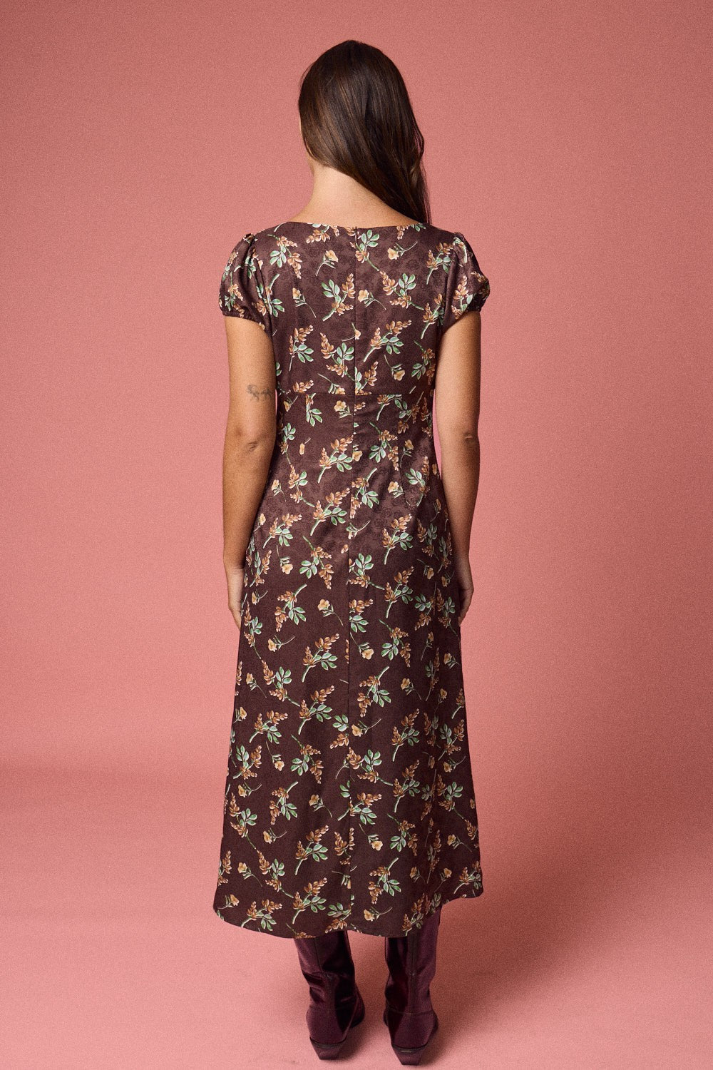  Jackie Midi Dress, Brown
