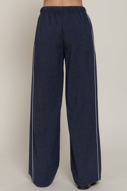  Calloway Check Woven Pants, Navy