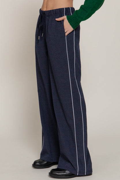  Calloway Check Woven Pants, Navy