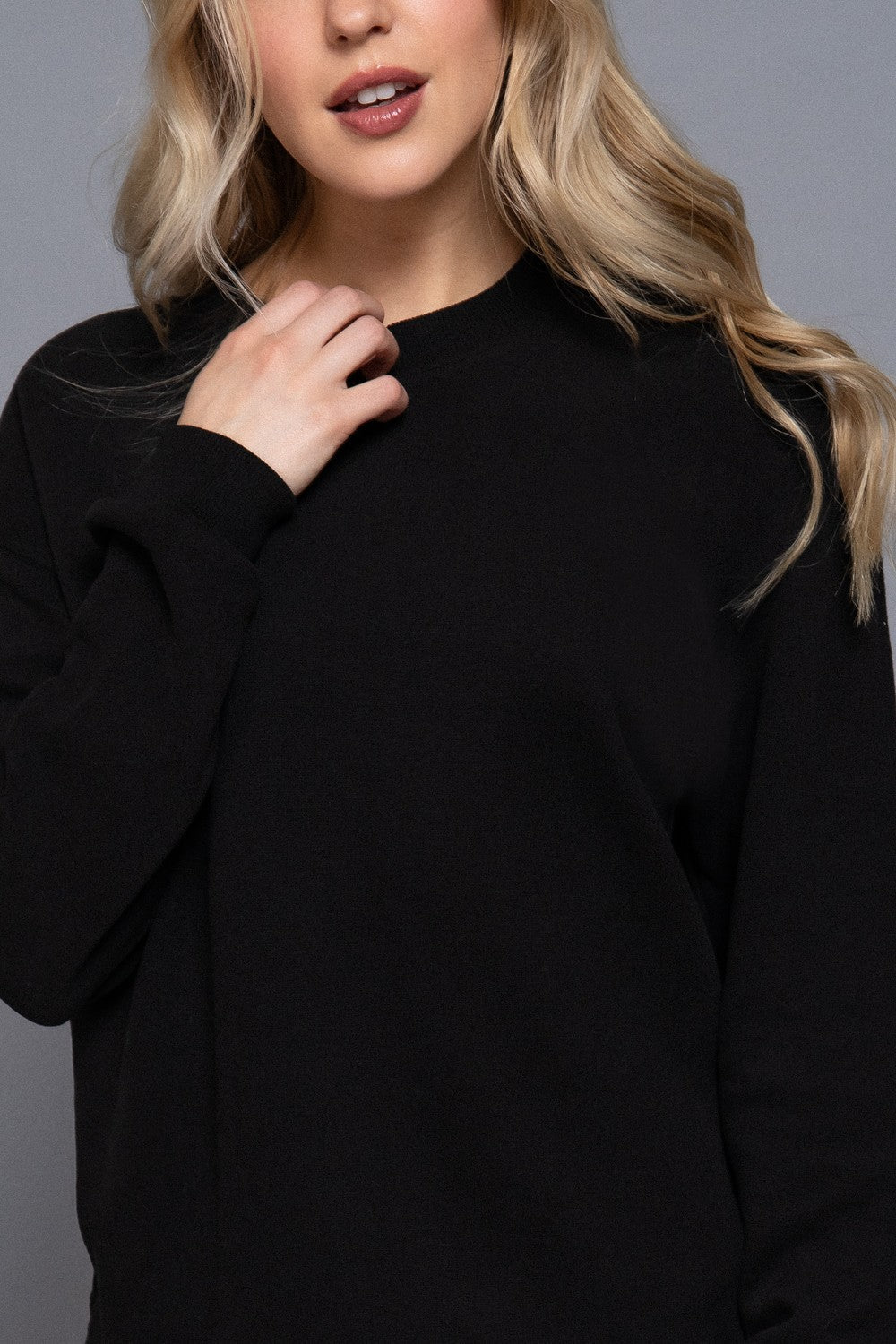  Allysa Soft Knit Top, Black