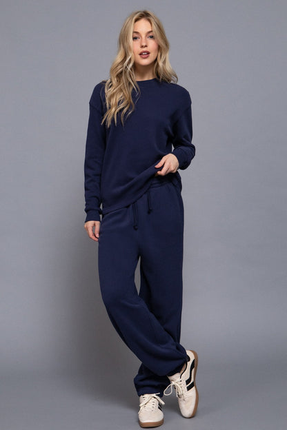  Allysa Soft Knit Top, Navy