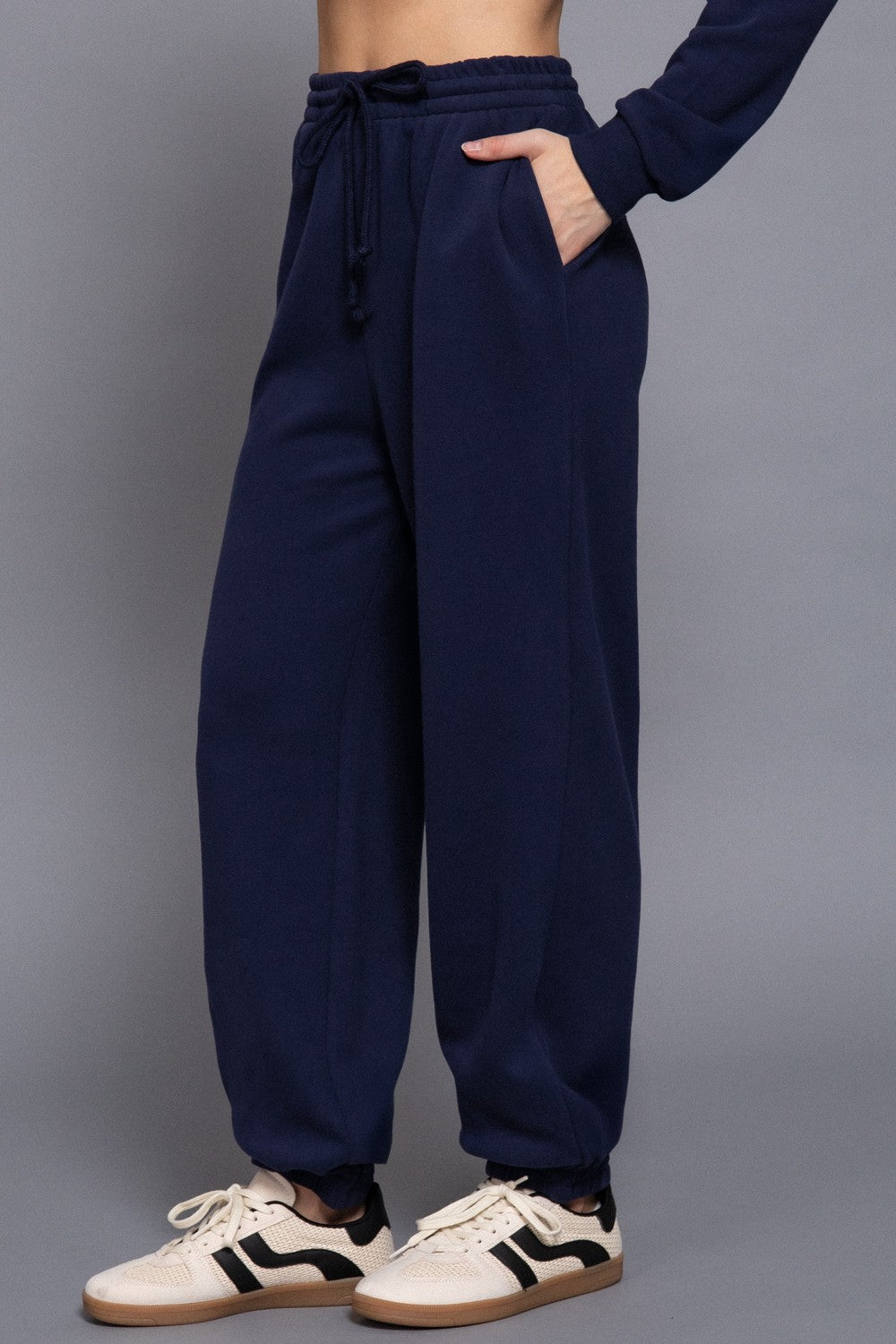  Elisa Soft Jogger Pants, Navy