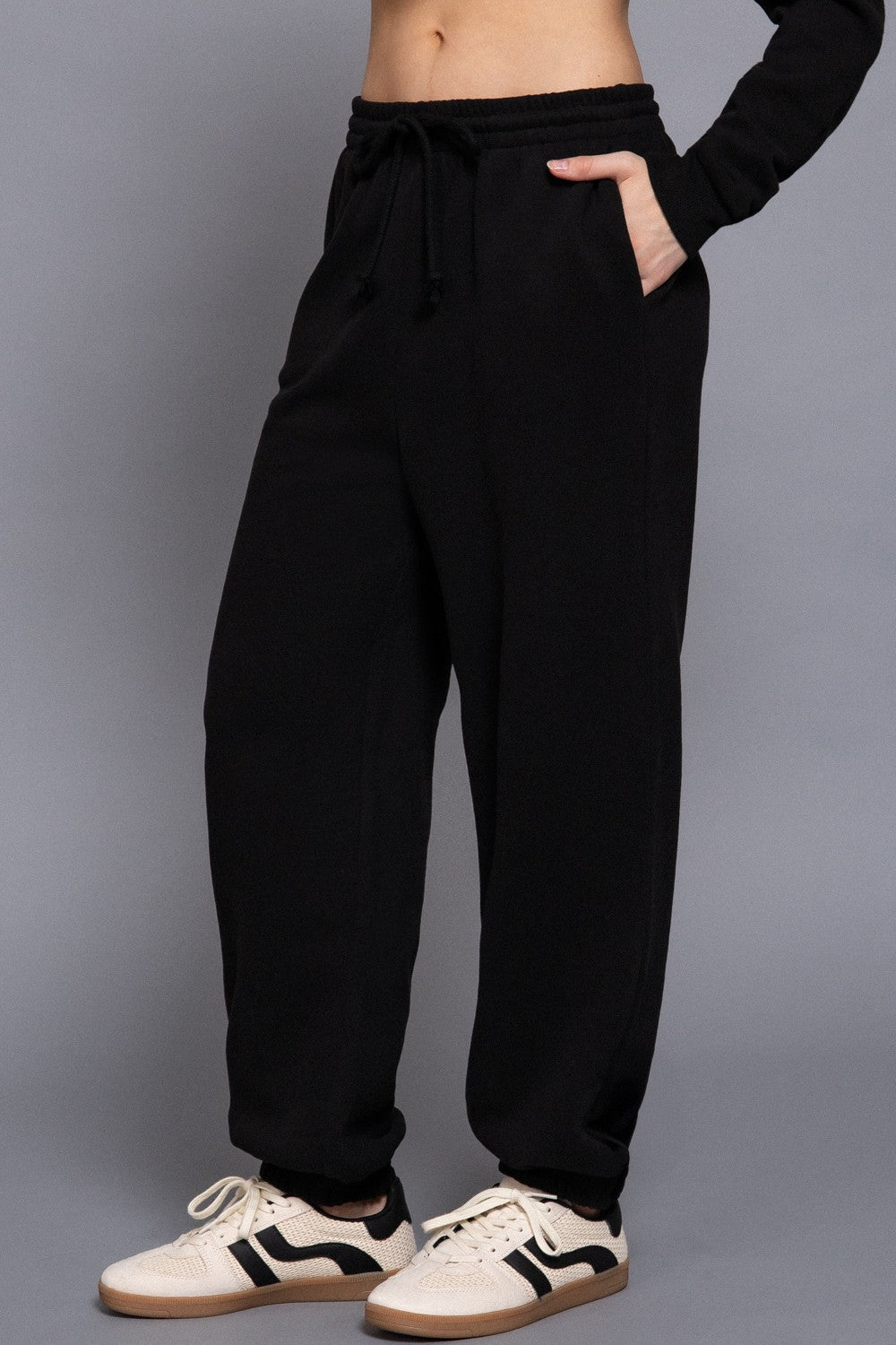  Elisa Soft Jogger Pants, Black