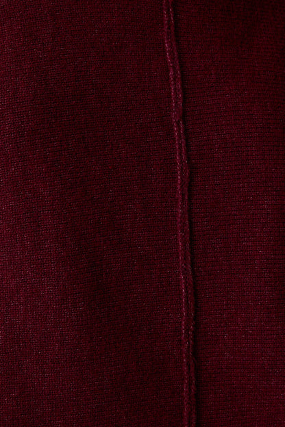  Emersyn Seam Front Sweater, Maroon