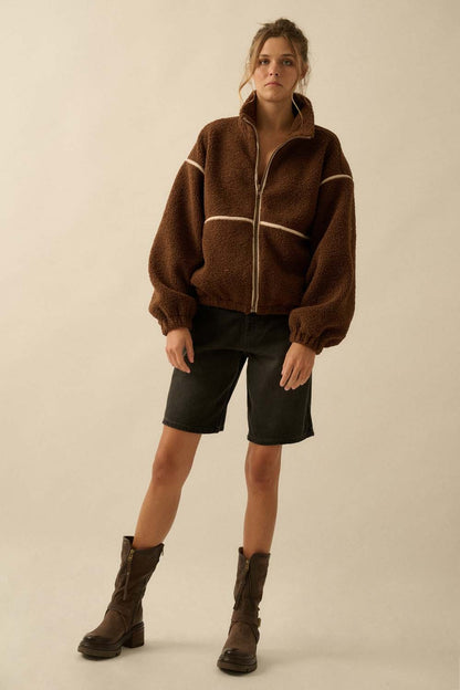  Hannah Sherpa Jacket, Chocolate