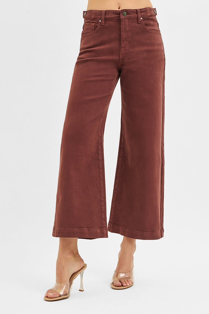  Journee High Rise Adjustable Waist Jeans, Chocolate Brown