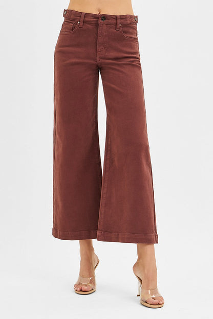  Journee High Rise Adjustable Waist Jeans, Chocolate Brown