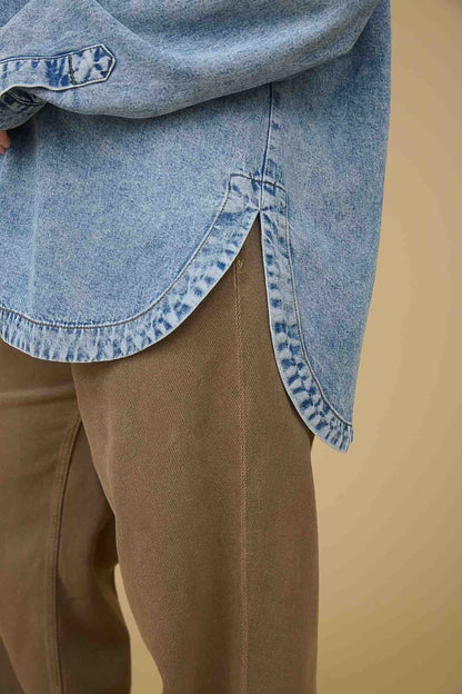  Luci Button Down Shirt, Chambray | Extended Sizes