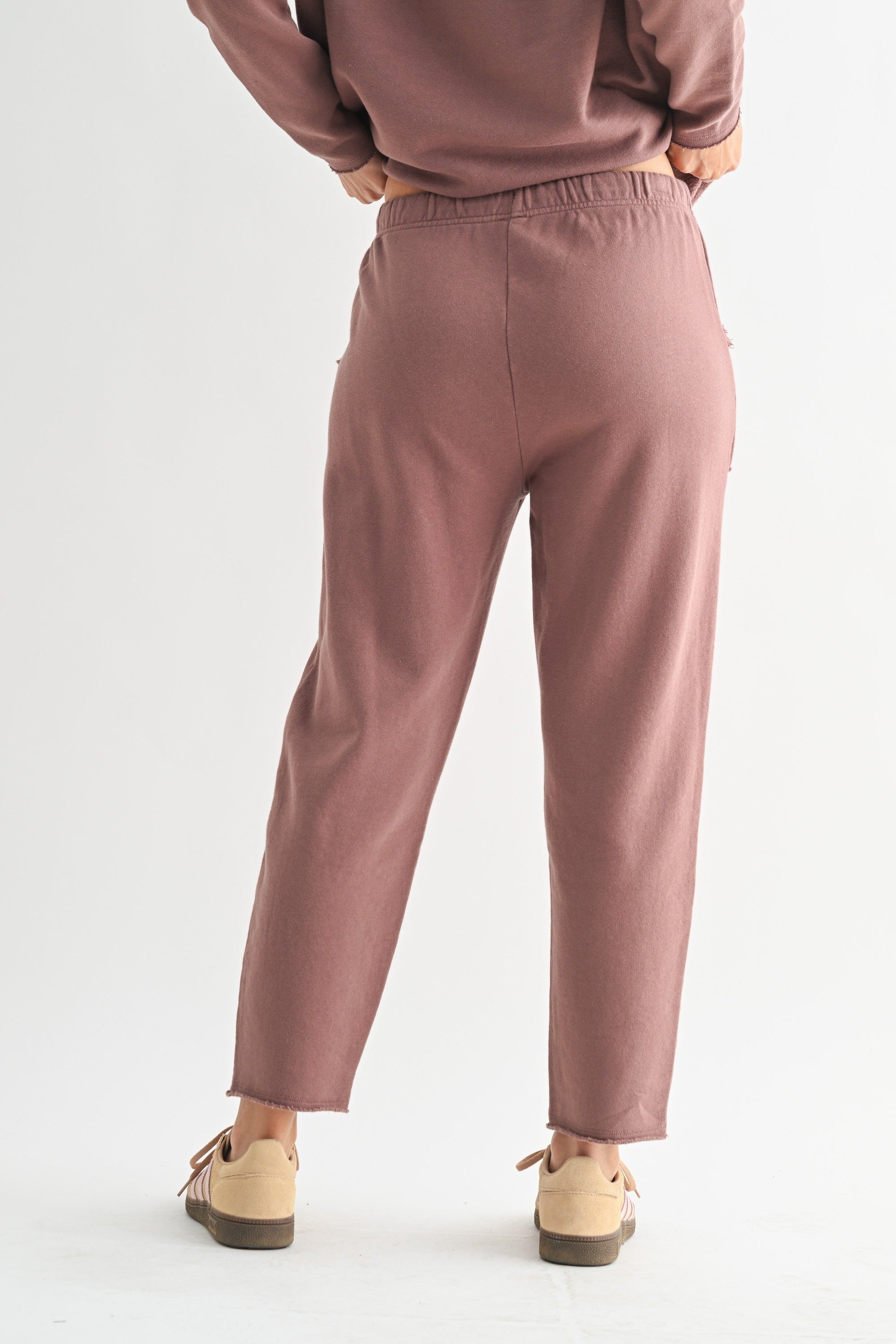  Callie Tapered Lounge Pants, Rose Taupe